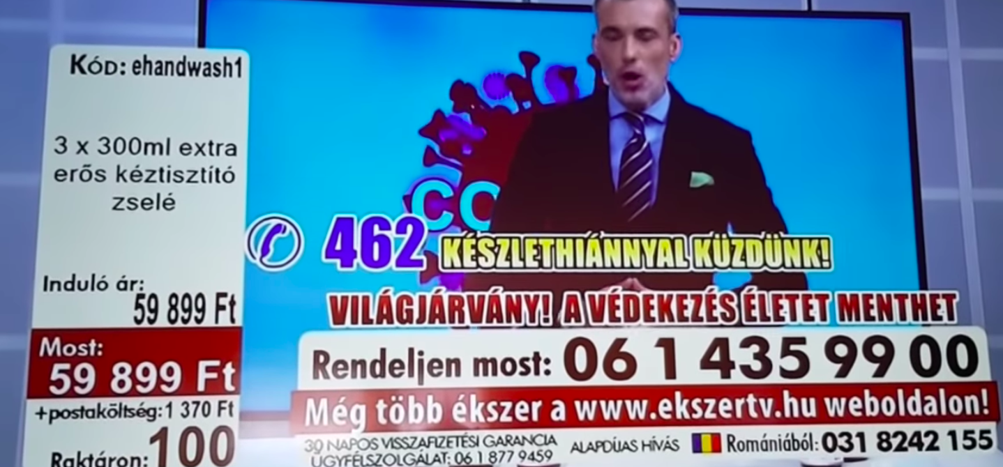 Pofátlanság: 60 ezer forintért árultak 1 liter kézfertőtlenítőt